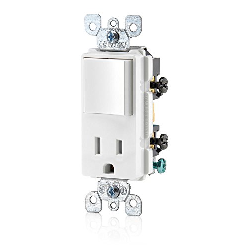 Leviton Decora Combination Switch and Tamper-Resistant Receptacle, T5625-W, White by Leviton - Used condition - US$9.89