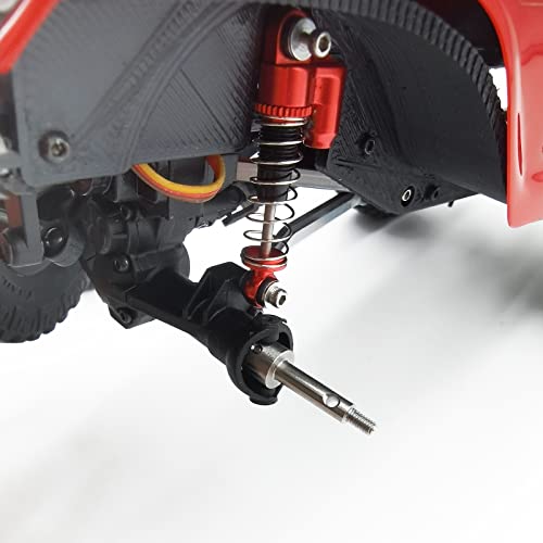 Morlordy 2Pcs Improved Rc Stainless Steel Front Axle Shaft Steering Cvd Set For 1/24 Rc Crawler Car Scx24 Upgrades Accessories #TOP6