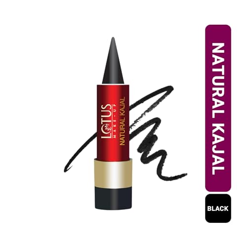Lotus Makeup Natural Kajal, Black, (2LO0181) 4g (Pack of 1) - Image 5