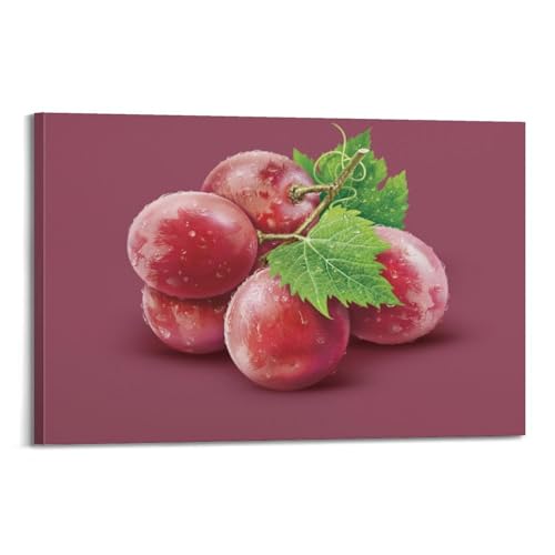 Affiche de raisins rouges JIDUHON toile 20x30 cm décoration murale moderne