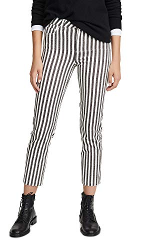 PAIGE Women's Hoxton Straight Ankle Jeans, Cove Stripe, 24
