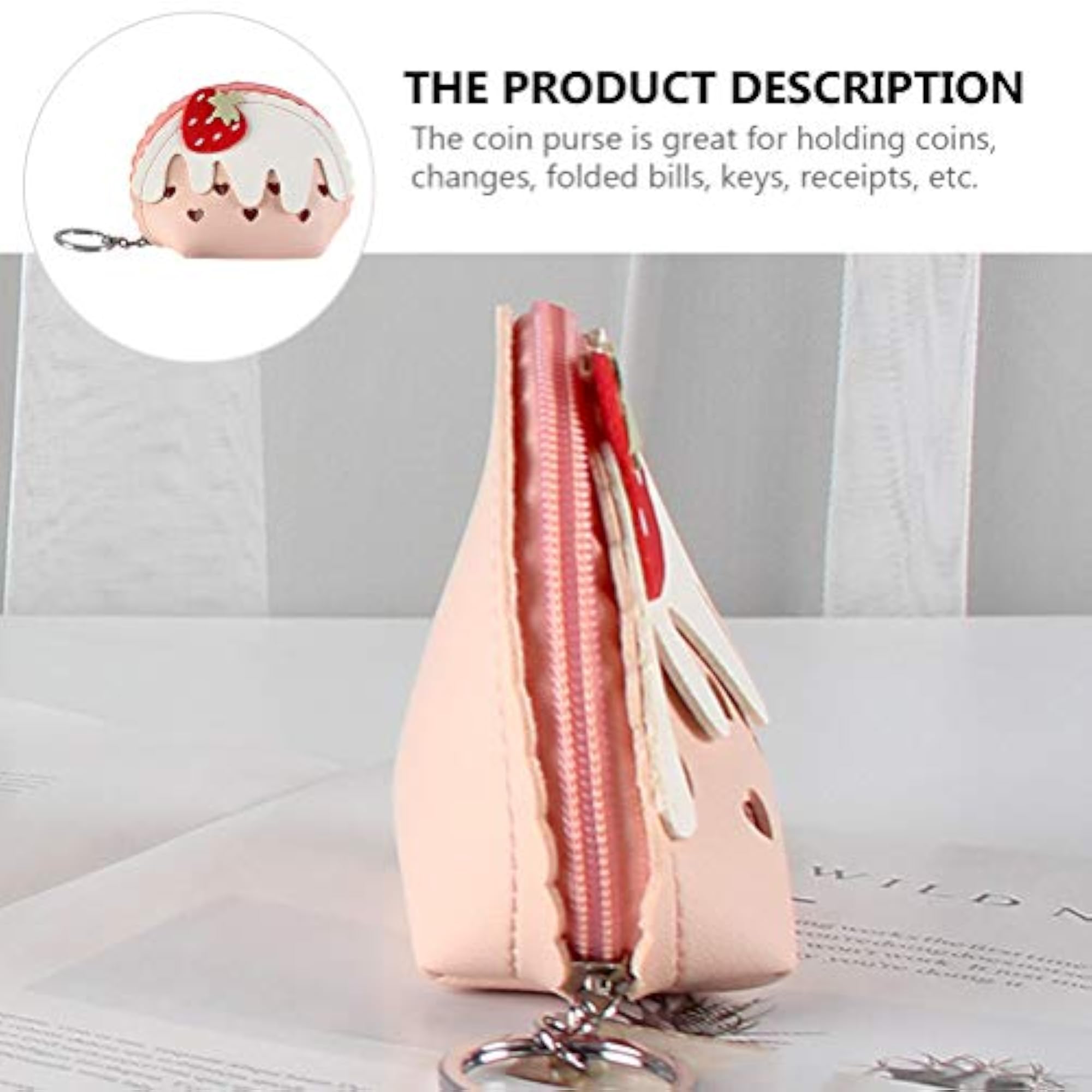 Lovely Strawberry Coin Purse Keychain Bag