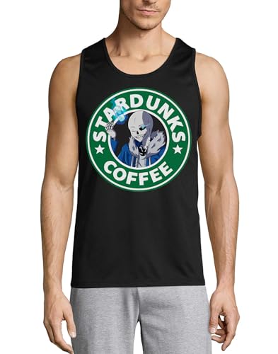 Camiseta sin mangas Anime 187 de algodón para hombre en color negro