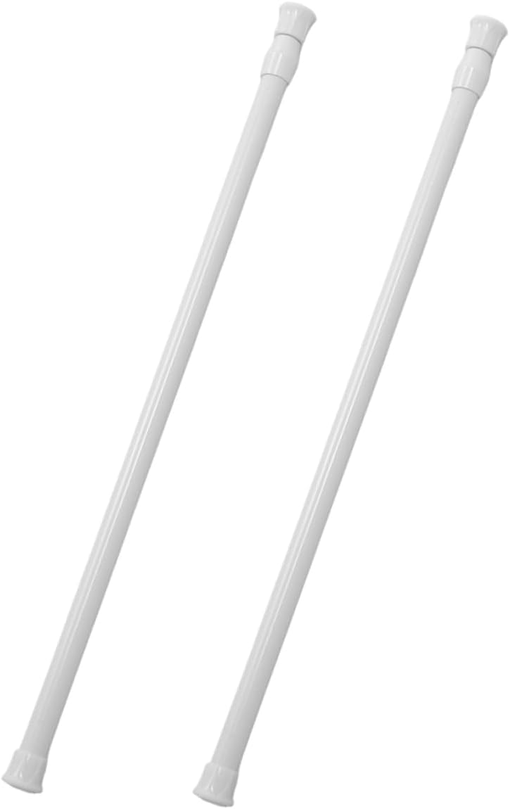 2pcs Telescopic Tension Rods No-drill for Short Curtains Iron 2-5ft Length Shower Window Curtain Rods