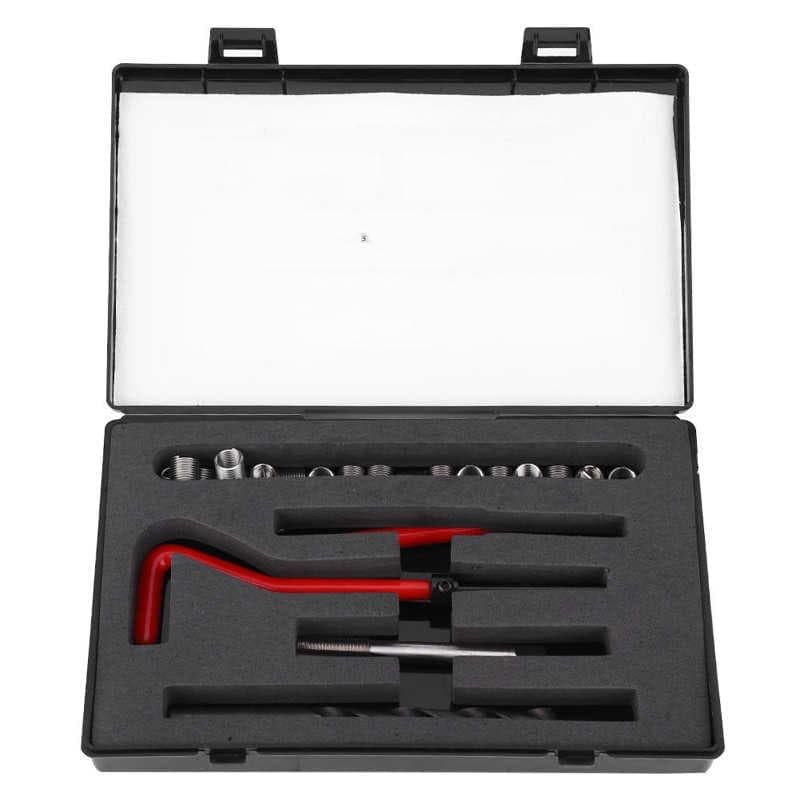 25PCS M7X1 Thread Repair Kit Stainless Steel Twist Drill Wrench Thread Insert Thread Insert Set