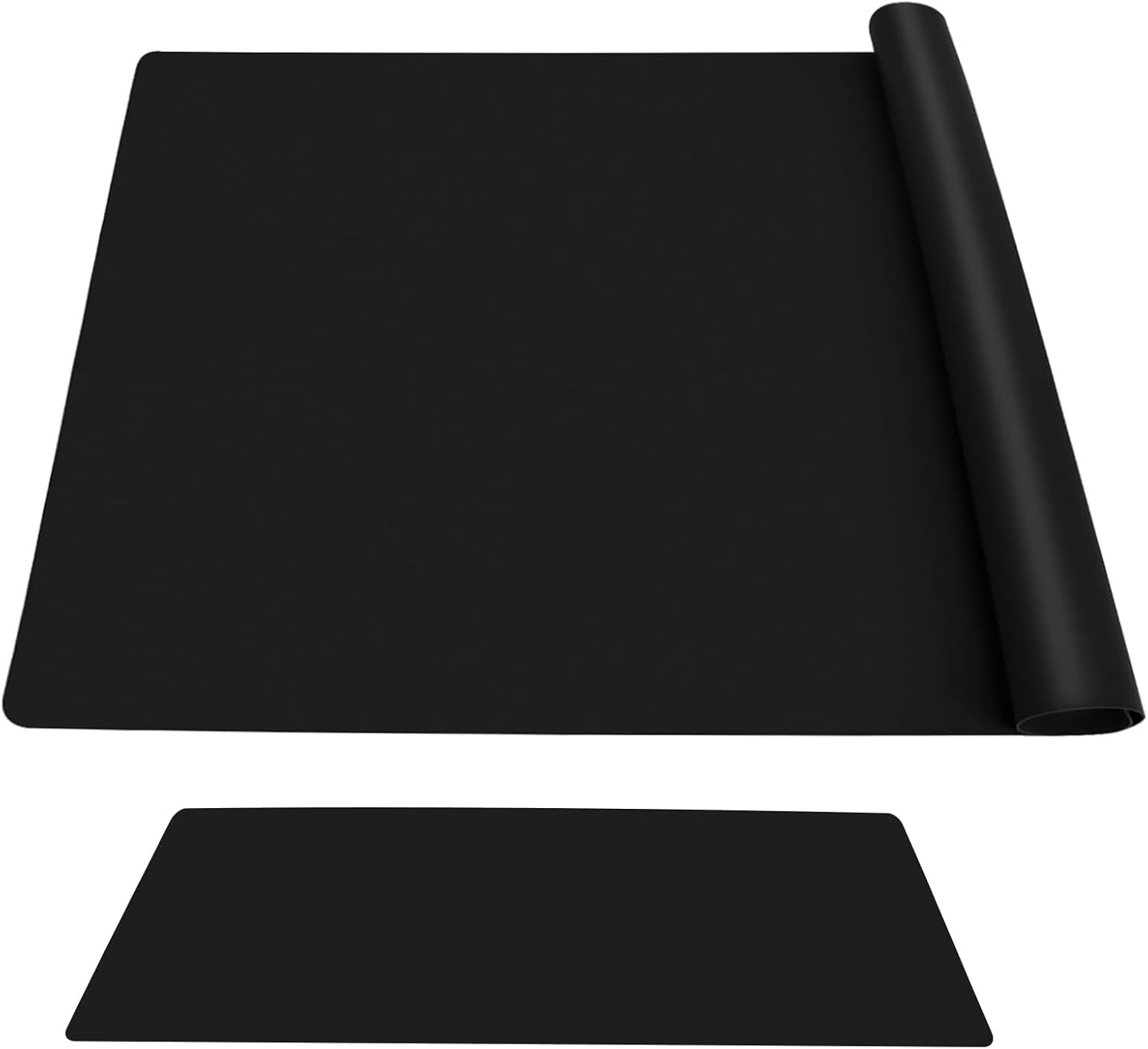 Silicone Mat 70 x 50 cm Black, Painting Mat for Children, Baking Mat, Silicone, Table Mat, Craft Mat Children, Wide Craft Mat for Epoxy Resin