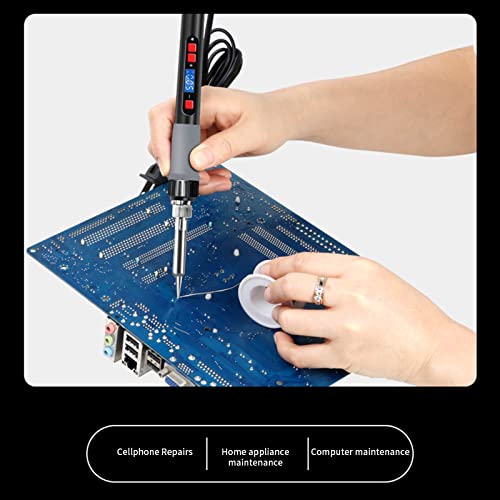 ERYUE Ferro de solda com visor digital 80 W 110 V ferro de solda com temperatura ajustável