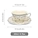 fanquare Taza de té y platillo de cerámica Elegantes tazas de café con motivo de vid azul 200 ml Taza de porcelana decorativa vintage real para una boda o una fiesta de inauguración Imagen de fanquare Taza de té y platillo de cerámica Elegantes tazas de café con motivo de vid azul 200 ml Taza de porcelana decorativa vintage real para una boda o una fiesta de inauguración