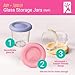 Elk and Friends 4oz Borosilicate Glass Baby Food Storage Jars with Silicone Lid | Strong Glass | Set of 6 | Microwave, Oven & Dishwasher Safe | Infant and Babies