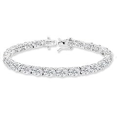 Synthetic White Sapphire - Sterling Silver