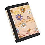 Flashideas Daisy Note Girls Wallet Tri-Fold Wallets Purse Minimalist Cute Kawaii Cool Designer Cartoon Fashion Credit Card Thin Purses Pouch Pouches Unique Gift for Kids