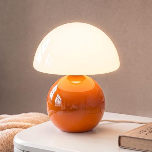 Dawnwake Mushroom Lamp Table Lamp for Bedroom,Desk Bedside Small ...