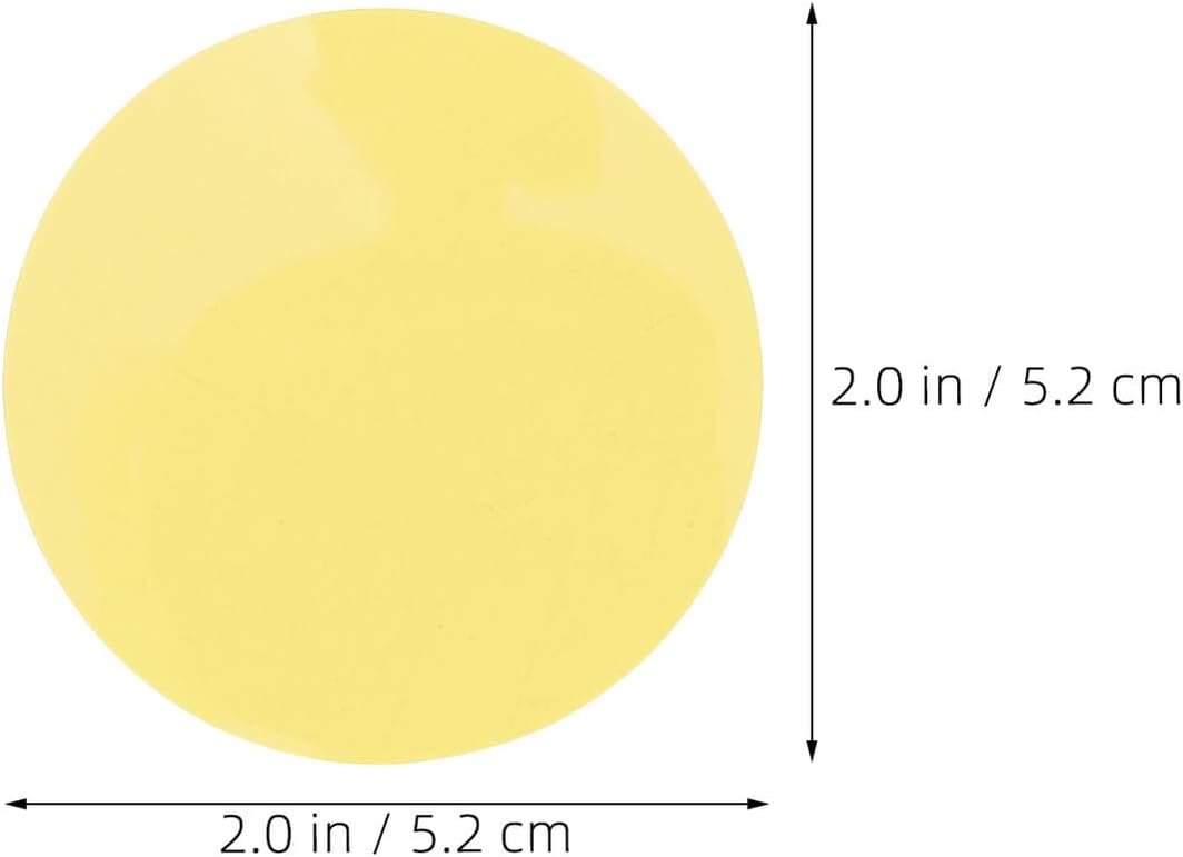 Alipis 50pcs LED Light Filters and Recessed Light Film Sheets 52mm Warm Yellow Color Correction Gels for Downlight Mood Lighting and Office Glare Softening