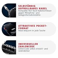 ABUS Spezialschloss Combiflex 2502/85 - Geeignet als Gepäcksicherung, Skischloss, Helmsicherung - 85 cm Stahlkabel - mit Zahlencode - Schwarz – Ansicht 4