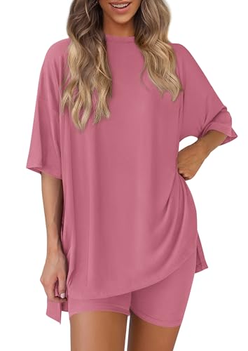 PRETTYGARDEN Women 2 Piece Lounge Set 2026 Summer Casual Oversized