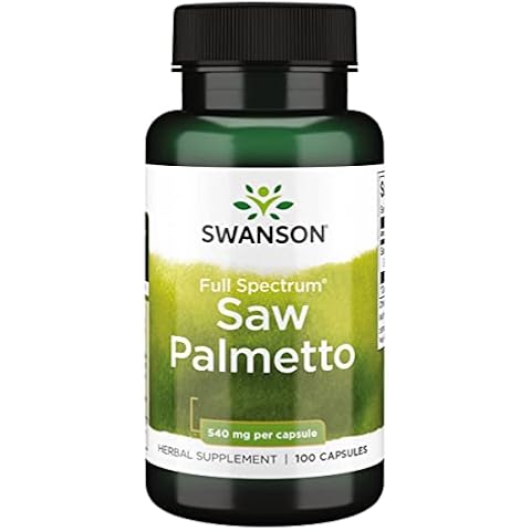 Swanson, Saw Palmetto (Sägepalme), 540mg, 100 Kapseln, Hochdosiert, Laborgeprüft, Sojafrei, Glutenfrei, Ohne Gentechnik Cover