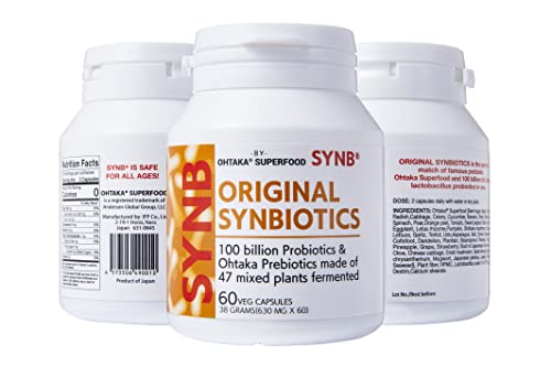 SynB: 100Billion cfu Probiotic and 47 Fermented Plants Japanese Prebiotic in one. Digestive Health-Immune Support.