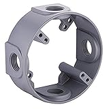 Hubbell-Bell 5363-0 Round Weatherproof Extension Adapter, 18.3 Cu-in, 4 in Dia X 1-1/2 in D, Gray,...