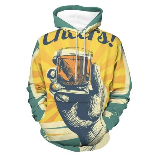 Sweat à capuche bière Cheers pour homme et femme pull manche longue unisexe taille S