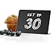 30 Pack Rustic Mini Chalkboard Signs - Easy To Write And Wipe Out - For Liquid Chalk Markers And Chalk - Small Plastic Message Board Signs - Table Numbers - Food Labels For Party - Small Chalkboard