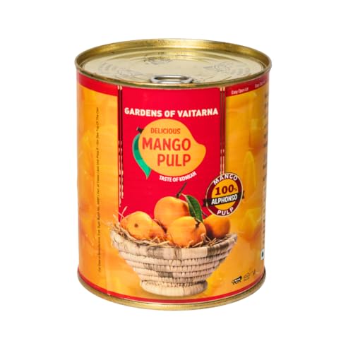 Gardens of Vaitarna - Alphonso Mango Pulp | No Added Sugar | Unsweetened | No Preservatives | Non-GMO | Hapus | Aamras | DIY Recipes | Canned Mango Puree (B0D1KMC29C) Amazon Price History, Amazon Price Tracker
