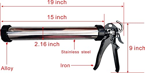 ANZHUO Pistola de calafetagem de salsicha, pistola de cola macia e dura para calafetagem de salsicha