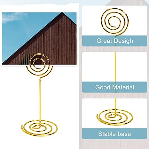 Quantity 20Pcs Place Card Holder, Heart Shape Picture Stand Table Number Stands Table Photo Holder Menu Clips Wire Tabletop Photo Holder for Wedding Party Gatherings Office Desk