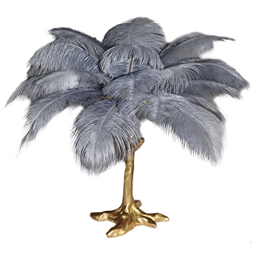 Lámpara de pie de plumas regulable para crear un dormitorio de princesa romántico