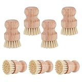 Un ensemble complet de brosses en bois : vous recevrez un lot de sept brosses en bois avec un design compact (4,9 cm de diamètre et 8,3 cm de longueur) qui sont faciles à tenir et idéales pour le nettoyage quotidien de la cuisine