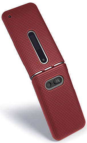 Case For Lg Classic Flip, Nakedcellphone [Metallic Red] Protective Snap-On Hard Shell Cover [Grid Texture] For Lg Classic Flip Phone L125Dl #TOP4