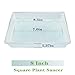 NIMYAU Square Plant Saucer 5 Pack 8 10 12 14 16 18 20 Inch, Plant Trays for Pots Heavy Duty Plastic Plant Saucers for Indoors Outdoors, Flower Pot No Holes Plant Drip Trays