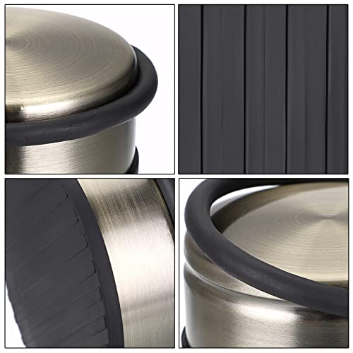 Sumnacon Heavy Duty Floor Door Stopper No Drill, Durability Stainless Steel Door Stops With Anti-Skid Rubber - Contemporary Decorative Safety Doorstop For Home Office Commercial Industrial, Bronze #TOP3