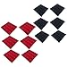 QIMANZI 24 Akkustik Platten Akustikschaumstoff Fliesen Dämmung Wanddeko Pyramiden Noppenschaumstoff Breitbandabsorber Decke Foam Feuerhemmend 25x25x5cm Rot Schwarz