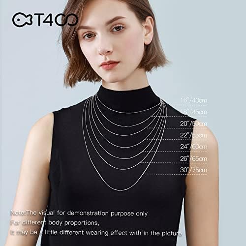 T400 925 Sterling Silver 1.5mm 1mm Italian Box Chain Necklace Unisex Gift for Women Men Boys 16 18 20 22 24 26 30 inches