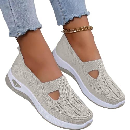 Bastwahl Chaussures Orthopédiques Femme - Basket de Marche Mode et Sport Respirant Confort Chic Enfiler Legere Running Tennis Gym Jogging Slip on Basquette Fitness Travail Course Outdoor Sneakers2