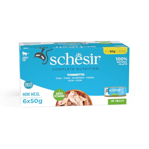 Schesir, Bonito in Gelee, Vollwertiges Nassfutter für Katzen, In Dose, Mit Zugesetzten Vitaminen, 100% Natürliche Filets, Cruelty-Free… – Ansicht 1