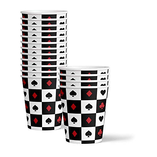 Casino Card Night Birthday Party Supplies Set Plates Napkins Cups Tableware Kit For 16 #TOP4