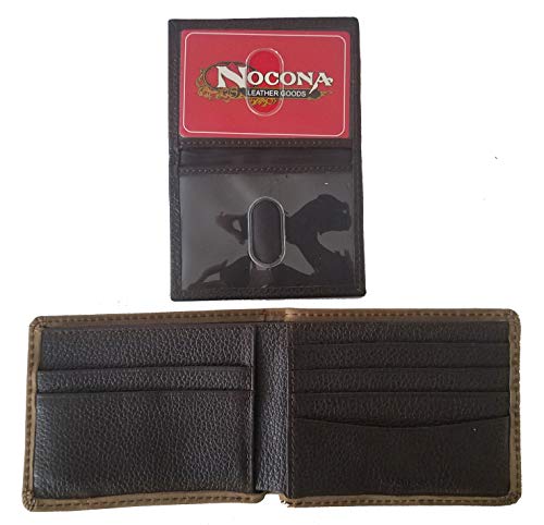 Custom Masonic Square and Compasses Nocona Signature Brown Bi-fold Wallet4