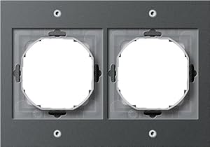 Gira anthrazit Rahmen 2fach Steckdosenblende 021267