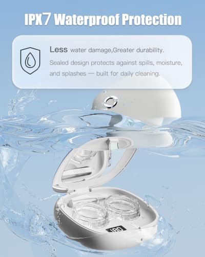 Contact Lens Cleaner, Ultrasonic Portable Contact Cleaning Machine, White — 사진 7