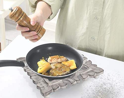 Farmhousedecornaturalwoodtrivetforheavycastirondutchovensandteapots7squarecarvedblossomgrey Urban Country Home Decor Farmhouse decor natural wood trivet for heavy cast iron dutch ovens and teapots 7 square carved blossom grey urban country home decor