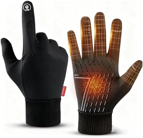 （07:52時点） アウトドアグローブ 防寒手袋【2025年新版·金賞傑作】自転車手袋 ランニンググローブ 撥水強化・高感度タッチパネル対応・360度防寒保温・-10℃恒温技術 バイクグローブ スポーツ タッチパネル対応 滑り止め 3D立体 裏起毛 長い袖 高弾力 耐磨耗 防水 防風 防寒 保温 登山・サイクリング・釣り・自転車・通勤・通学・作業 男女兼用（L）