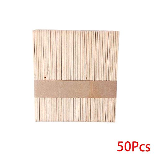 Morza 1set / 50PCS Holzspatel Waxing Wax Spatel Einweg-Bambus-Sticks Kit