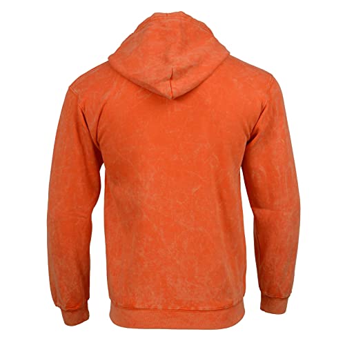 Image of Milwaukee Leather MNG11687 Men's Orange High-Visibility Zipper Front Premium Cotton Hoodie