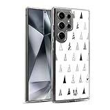 Head Case Designs Triangoli Doodle Pattern Bianchi E Neri Custodia in Gel [Protezione di Grado Militare] Compatibile con Samsung Galaxy S24 Ultra 5G E Compatibile con MagSafe