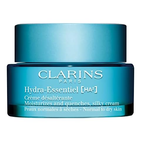 Clarins Hydra-Essentiel Silky Cream|Intensely Hydrating Moisturizer|60 Seconds to Plumper Skin*|Nourishes, Comforts and Softens|Double Dose Hyaluronic Acid|Normal-Dry Skin|1.7 Ounces Cover