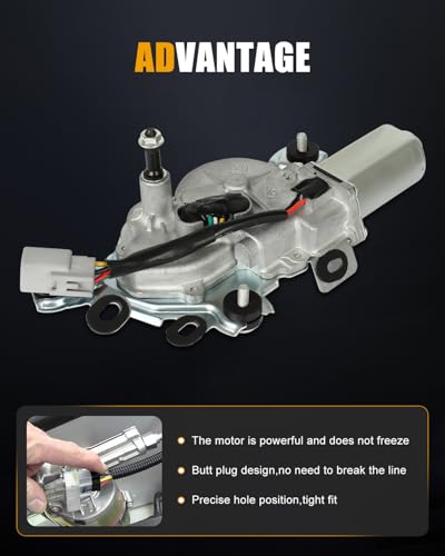 Image of ROADFAR Rear Windshield Wiper Motor Fit for Toyota for 4Runner 2003-2009 | For Toyota For 4Runner 2003-2009|Replace 85130-35080|259600-0183|43-2051|8513035080|2596000183|432051|5 Pins