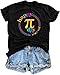 PICKID Pi Day Shirt Women Math Teacher Shirts 3.14 Graphic Happy Pi Day T-Shirt Teacher Gift Tee Casual Short Sleeve Top Black