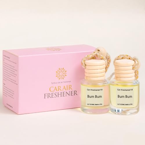 Image of Hanging Car Air Freshener, Long Lasting Scent, Cute Air Fresheners for Women, 2 Pack Non-Toxic Essential Oil Diffuser, Made in USA