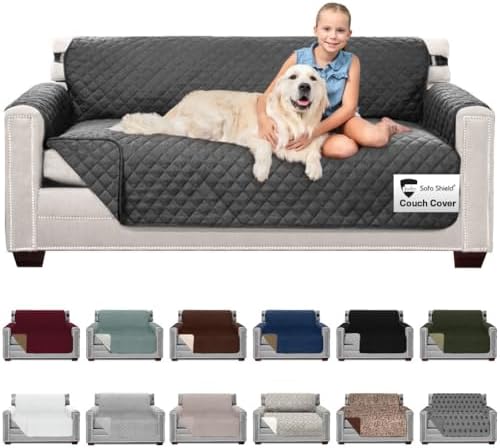 Sofa Shield® Couch Slip Covers for Dogs, Reversible Furniture Pro...